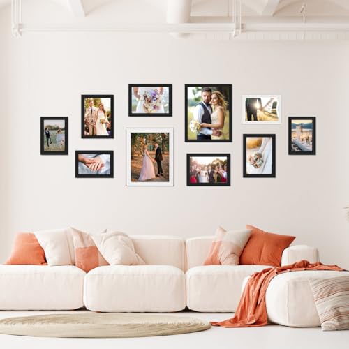 Image of KTKDE A3 Poster Frame set of 3,Black Wooden Picture Frame -16.5x11.7in Photo Frame,Certificate Frame with Plexiglass for Wall Mount or Table Top Display best gifts