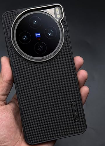 Image of NIUKIN Super Frosted Shield Pro Soft Back Case for Vivo X200T 5G | Camera Ring | Shockproof Scratchproof Cover | Black