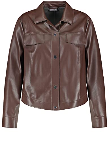 Samoon 130003 21100 Chaqueta Vaquera + Tela, marrón Chocolate, 54 para Mujer