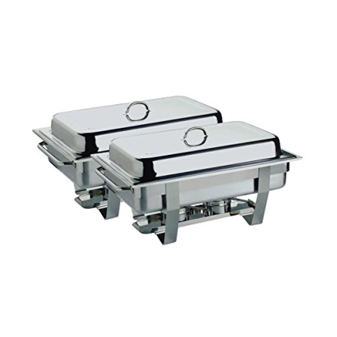 Genware NEV-11389TWIN Economy Chafing Dish, Twin Pack, 1/1
