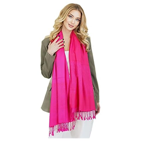 Signare Pashmina Shawls and Wraps Schal für Damen, fuchsia, 85 Cover