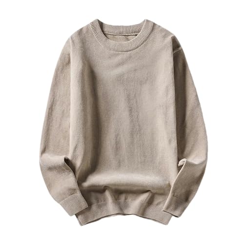 Men's Non-Iron Grey Sweaters Spring Autumn Winter Classic Style Casual Pullovers Men's Crew Neck Sweater