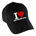 Multifanshop® Baseballcap - I Love Elektrorollstuhl-Hockey - schwarz - Cap Kappe Mütze Baseballkappe Schirmmütze Basecap