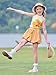 Girls' Orange Ice - Silk Sleeveless Top & Bubble Skirt Set, 6-16 Years