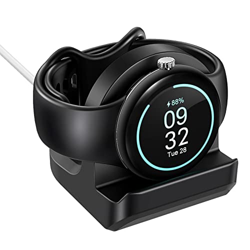 Standhalterung für Google Pixel Watch Ladegerät, rutschfeste Silikon-Ladestation, Ladestation, Ständer mit Kabelmanagement-Steckplatz - [Ladekabel nicht im Lieferumfang enthalten] Cover