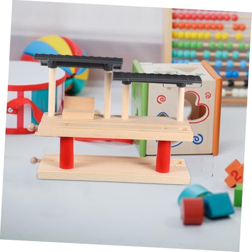 Compatible Rails Train Bois Gatuida - Station Stable Facile à Assembler - 6