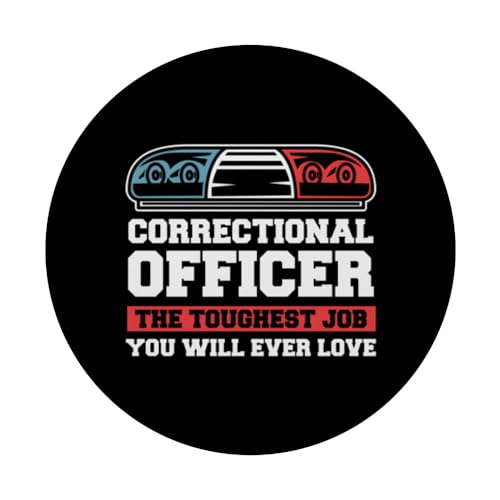 The Toughest Job You Will Ever Love Corrections Officer PopSockets Swappable PopGrip, Black - Image 3