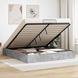 Lumanois Ottoman Bettgestell Beton 203 x 180 x 25 cm Holzwerkstoff,56.64kg,3409208