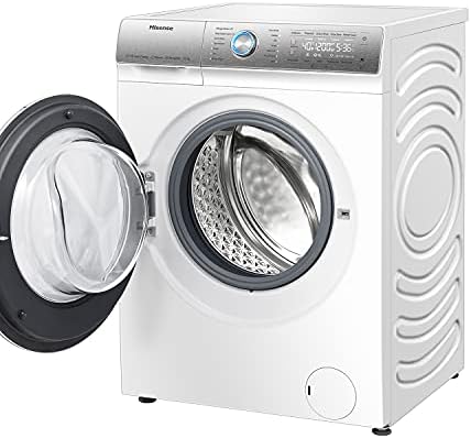 Hisense WFQR1014EVAJM 60cm Freestanding 10 KG Front Load Washing Machine - 1400 RPM - Auto Dosing - Pure Steam - Pause and Add - PureJet - White