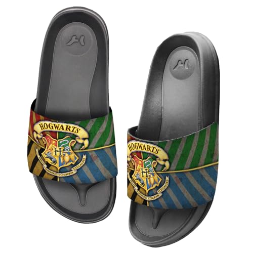 Popfunk Harry Potter Hogwarts Crest Unisex Adult Slides Sandals Officially Licensed Hypd Slydr Switch™3