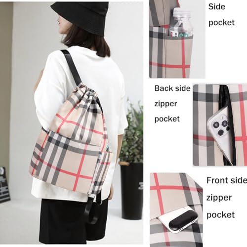 Image of MOCA Drawstring Gym Sports Backpack Lightweight Multipurpose Daypack Travel School College Daily Storage Carry Suitable Men Women Kids Adults Fitness Accessory