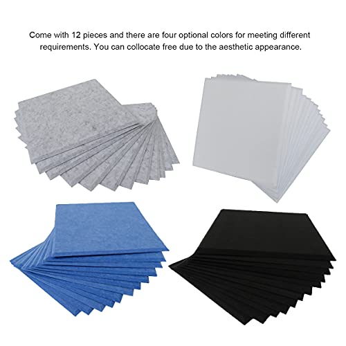 Henniu 12 Pcs Fibra de Poliéster Painéis Acústicos de Alta Densidade Espuma de Tratamento Acústico P