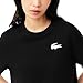 Lacoste Women's Cotton Jersey Loungewear T-Shirt, (Amazon Exclusives), Black/White, Small