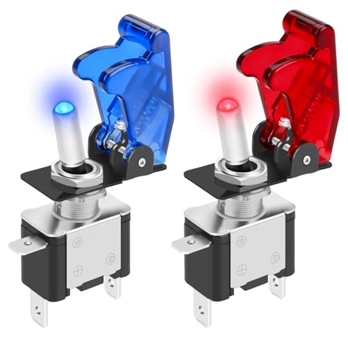 Interrupteur 12V 20A robuste avec levier de commande à LED verte - 3