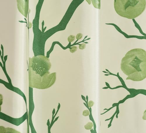 Image of Modern Polyester Heavy Long Crush Printed Floral Premium Eyelet Curtains 1 Piece - (Green, Window 5 Feet)