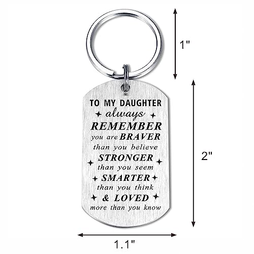 Daughter Birthday Gifts from Mom Dad - Have Fun, Be Safe, Make Good Choice - Daughter Birthday Wedding Keychain Gifts4