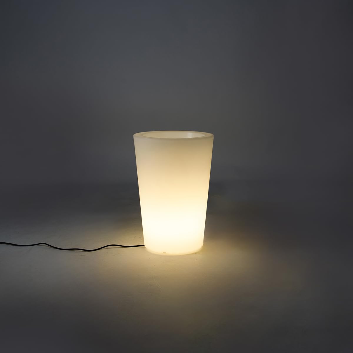 Qazqa verano - Pot lumineux - 1 lumière - Ø 41.5 cm - Blanc - Moderne - éclairage extérieur