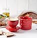 Butter Bell - The Original Butter Bell crock by L Tremain, a Countertop French Ceramic Butter Dish Keeper for Spreadable Butter, Café Retro Collection, Maraschino Red, Glossy Finish