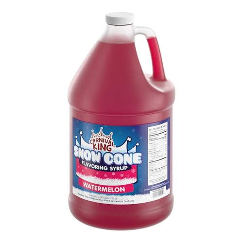 Carnival King Snow Cone Syrup 1 Gallon - Delicious Shaved Ice Flavoring for Slushies, Machines &amp; Parties (Watermelon)