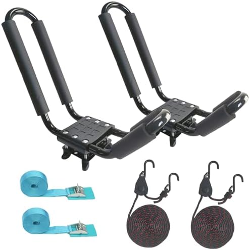 A01 Kayak Roof Rack for SUV Car Top Roof Mount Carrier J Cross Ba...