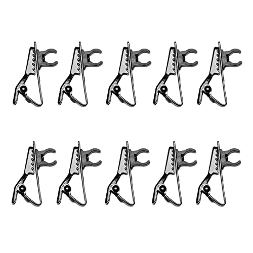 Lot de 10 Pince Micro Cravate, Métal Microphones Lavalier Clip,Pinces de Clips Microphone pour Revers Lavalier Mic Enregistrement Vidéo