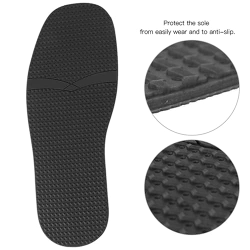 Men Women Anti Slip Leather Shoes,Non Skid Wear Rubber Sole with Raised Grain for Superior Traction Casual Dress Slip On Shoes (Black)3