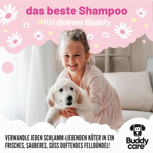 Baby Fresh Dog Shampoo von Buddycare - für müffelige Hunde ab 8 Wochen - Baby-Puder-duftendes Welpen-Shampoo mit Aloe Vera und Provitamin B5 (500ml x3)