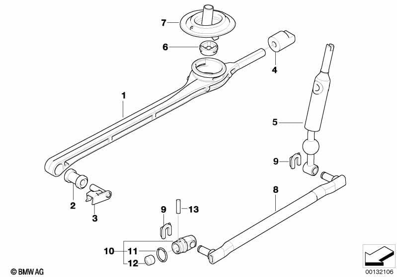 Boulon Goupille De Liaison Pour Sélecteur De Vitesse BMW 3 E46 - Réf. 7529078 - Neuf Allemagne