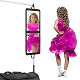 LPHUMEX Foldable Full Length Dance Mirror – 33” Portable Shatterproof Hanging Mirror, Folding Full Length Travel Mirror for Dancing, Camping, RV &