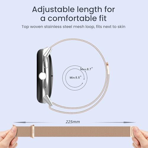 Correa metálica ajustable para Pixel Watch 45mm miniatura 5
