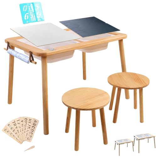 Woodyz - Evolving Sensory Table For Toddlers with Chairs &