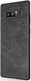 Salawat for Galaxy Note 8 Case, Slim PU Leather Vintage Shockproof Phone Case Cover Lightweight Soft TPU Bumper Hard PC Hybrid Protective Case for Samsung Galaxy Note 8 (Black)