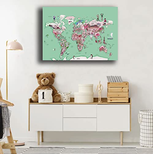 Quadri Moderni MAPPAMONDO Mappa mondo Bambini