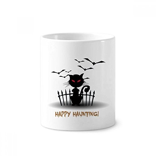 Porte-brosse à dents céramique chat Halloween pour ranger vos stylos