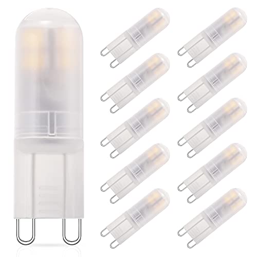 G9 LED Lampe 2W Ersatz Für Halogenlampe G9 28W 25W 20W, G9 LED Neutralweiß 4000K, AC 220V-240V, G9 LED Leuchtmittel, CRI 85+, Kein Flackern, 360 Grad Winkel, Nicht Dimmbar, 10er Pack Cover