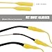 3 Pack Elastic Silicone Eye Glasses Strap, Sports Sunglasses Straps, Reading glasses Holder/Rope/String/Retainer/Cords/Lanyard around Neck for Men Women Kids (Yellow)