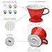 Creano XXL Porcelain Coffee Dripper White - Ceramic Cone Brewer - Pour Over Coffee Maker - Filter Size 4 - huge and heavy quality 800gr/28oz - 6 Colours availeble