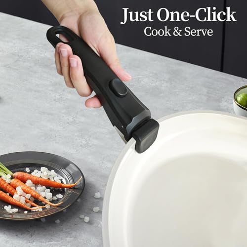 Image of Universal Detachable Pot Handle | Removable Cookware Handle for Pots & Pans | Heat Resistant Anti-Slip Clip Grip | Kitchen Hot Vessel Holder Replacement | Fits All Cookware-Black