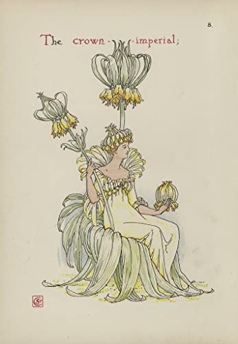 Cuadro de flores del jardín de Shakespeare por Walter Crane en lienzo decorativo de 60x90cm