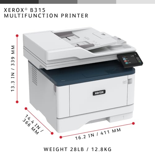 Image of Xerox B315DNI All-in-One, Laser, B&W, Wireless, RADF, Letter, Print, Scan, Copy, Fax, Energy Star Certified, Up to 42PPM