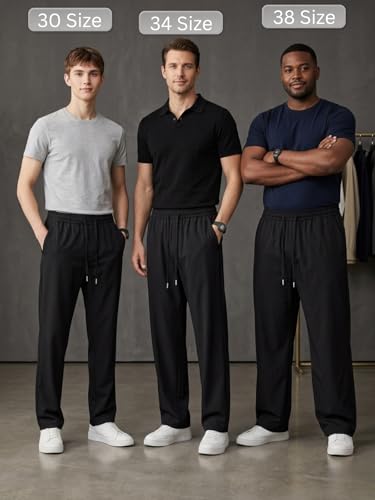 GRECIILOOKS Men's Black Baggy Track Pants - Image 6