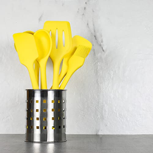 Chef Craft Premium Silicone Kitchen Tool and Utensil, 7 Piece Set, Yellow