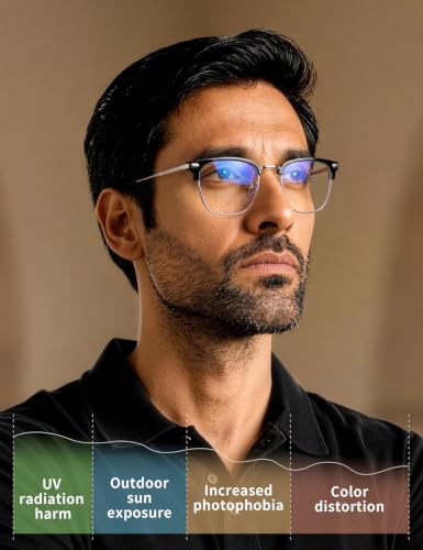 Image of ZanyLen Blue Light Blocking Glasses Men Computer Gaming Glasses For Mens