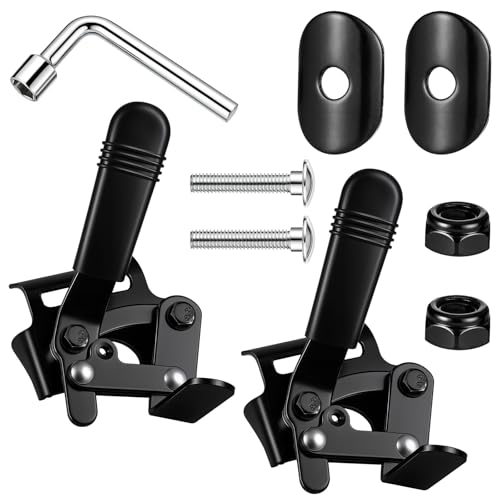 MySHUCE 1 Pair Heavy Duty Wheelchair Brakes Wheel Locks for 7/8 Tubing Universal Brake Replacement Parts Side Mount Bolt on Style One-Handed Operation Transport Chair Brake Replacement Parts