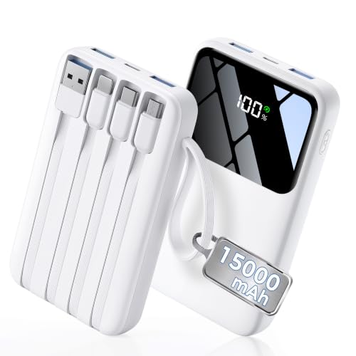 HELLEE Power Bank, 15000mAh Portable Charger with Built in...