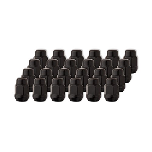 Dpaccessories 24 Black 12X1.5 Closed End Bulge Acorn Lug Nuts - Cone Seat - 13/16" Hex Lcb3C6He2Bk04024 #TOP9