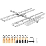 VEVOR Motorcycle Hitch Carrier 600 LBS, Aluminum Dual Motorcycle Carrier Hitch Mount, with Loading Ramp, Scooter Dirt Bike Trailer Hauler, Ratchet Straps and Stabilizer, for Car, Truck