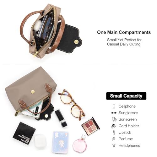 Bolso Mini Crossbody para Mujer en Nylon Caqui miniatura 4
