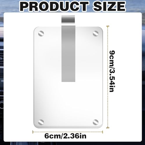 Image of HINGTAI Acrylic Magnetic Personalized Photo Holder Car Picture Frame, Car Picture Holder, Car Photo Holder Car Visor Clip, Personalized Car Accessories Can Be Used to Add Your Personal Photo