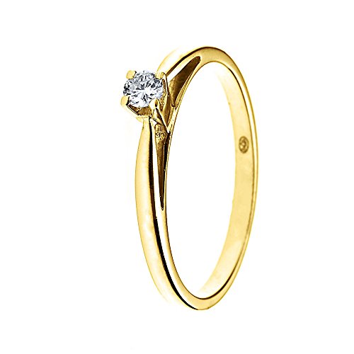 And You - & You - Bague Solitaire - Or Jaune 18 cts - Vendôme - Diamant 0.1 cts - T56 - GLF BJ SOLO-010/56